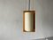 Plastic Paper and Wood Frame Pendant Lamp from Domus, 1980s, Italy 1