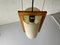 Plastic Paper and Wood Frame Pendant Lamp from Domus, 1980s, Italy 6