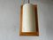 Plastic Paper and Wood Frame Pendant Lamp from Domus, 1980s, Italy 4