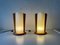 Plastic, Paper and Wood Frame Table Lamps from Domus, Italy, 1980s, Set of 2 2