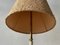 Cone Fabric Shade and White Metal Body Tripod Floor Lamp, Germany, 1950s 7