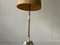 Cone Fabric Shade and White Metal Body Tripod Floor Lamp, Germany, 1950s 5