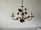 Florentine Gold Metal Flower Bouquet Chandelier by Hans Kögl, Germany, 1970s, Image 3