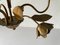 Florentine Gold Metal Flower Bouquet Chandelier by Hans Kögl, Germany, 1970s, Image 10