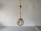 Brass & Glass Flower Bead Ceiling Lamp by Emil Stejnar for Rupert Nikoll, 1950s 4