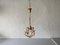 Brass & Glass Flower Bead Ceiling Lamp by Emil Stejnar for Rupert Nikoll, 1950s, Image 4