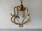 Brass & Glass Flower Bead Ceiling Lamp by Emil Stejnar for Rupert Nikoll, 1950s 1