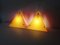 Lámparas de mesa o pared con prismas triangulares en amarillo y naranja de Ikea, años 80. Juego de 2, Imagen 2