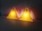 Yellow and Orange Triangular Prism Wall or Table Lamps in Mica from Ikea, 1980s, Set of 2 2