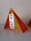 Yellow and Orange Triangular Prism Wall or Table Lamps in Mica from Ikea, 1980s, Set of 2 6