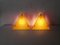 Yellow and Orange Triangular Prism Wall or Table Lamps in Mica from Ikea, 1980s, Set of 2, Image 3