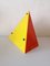 Lámparas de mesa o pared con prismas triangulares en amarillo y naranja de Ikea, años 80. Juego de 2, Imagen 4