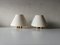 Brass TZ 2 Socket Sconces with Fabric Shade, Germany, 1970s, Set of 2 1