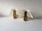 Brass TZ 2 Socket Sconces with Fabric Shade, Germany, 1970s, Set of 2 6