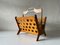 Danish Mid-Century Modern Atomic Style Wood Magazine Holder, Denmark, 1960s, Image 1