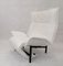 Veranda Lounge Chair in White Leather by Vico Magistretti for Cassina, Image 1