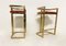 Vintage Brass Velvet Stools, 1970s, Set of 2 8