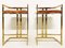 Vintage Brass Velvet Stools, 1970s, Set of 2 5