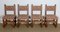 Early Twentieth Century Oak Chairs in the Style of Monastic, Set of 4 1