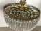 Brass and Crystal Chandelier Crown with 3 Lights, 1970s 4