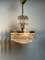 Brass and Crystal Chandelier Crown with 3 Lights, 1970s 2