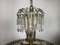 Brass and Crystal Chandelier Crown with 3 Lights, 1970s 8