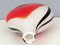 Mid-Century Italian Red, Black and White Murano Glass Vase, Image 5