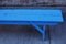 Blue Painted Wooden Bench 9