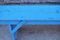 Blue Painted Wooden Bench 7