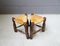 Primitive French Tripod Stool with Absence Braid, 1950s, Set of 2, Image 3