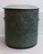 Vintage Round Plywood Trunk with Green Patterned Faux Fiber, 1950s, Image 2