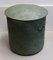 Vintage Round Plywood Trunk with Green Patterned Faux Fiber, 1950s, Image 6