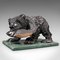 Figurine d'Ours Antique en Bois Fruitier Sculpté, Allemagne 1