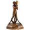 Art Deco Bronze Lamp Sculpture by Pierre Le Faguays Laurel 1