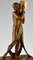 Art Deco Bronze Lampenskulptur von Pierre Le Faguays Laurel 7