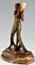 Art Deco Bronze Lamp Sculpture by Pierre Le Faguays Laurel 3