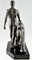 Art Deco Sculpture of a Male Nude Walking with Lion by Max Le Verrier 8