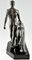 Art Deco Sculpture of a Male Nude Walking with Lion by Max Le Verrier, Image 8