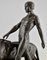 Art Deco Skulptur eines Männlichen Aktes mit Löwe von Max Le Verrier 10