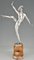 Art Déco Versilberte Bronze Skulptur einer Tänzerin von Morante 5