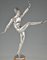 Art Déco Versilberte Bronze Skulptur einer Tänzerin von Morante 8