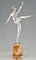 Art Déco Versilberte Bronze Skulptur einer Tänzerin von Morante 3