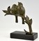 Art Deco Bronze Sculpture with Two Birds on a Branch from Becquerel 2