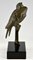 Art Deco Bronze Sculpture with Two Birds on a Branch from Becquerel, Image 9