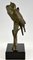 Art Deco Bronze Skulptur mit zwei Vögeln auf einem Ast von Becquerel 7