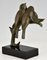 Art Deco Bronze Skulptur mit zwei Vögeln auf einem Ast von Becquerel 6