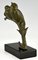 Art Deco Bronze Skulptur mit zwei Vögeln auf einem Ast von Becquerel 8