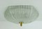 Plafoniere Ice Textured Glass 6-Square Ceiling Lamp from Honsel Lights, 1970s 4