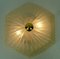 Plafoniere Ice Textured Glass 6-Square Ceiling Lamp from Honsel Lights, 1970s 6