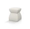 Pouf Cusi in cotone mohair bianco di KABINET, Immagine 1